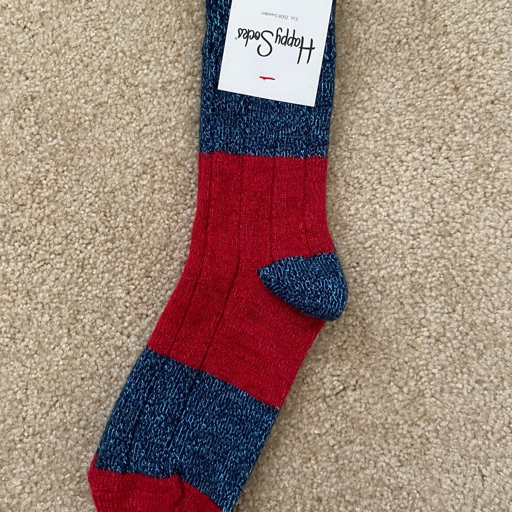 Happy socks red and blue knit